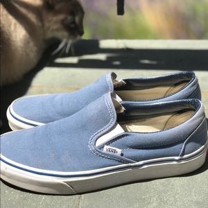 Blue slip on Vans